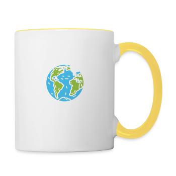 Travel Humor Vacation - Contrasting Mug - white/yellow - Right