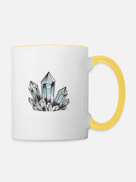 FUNKELND - Tasse zweifarbig - Weiß/Gelb