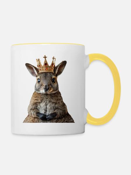 Wallaby - Tasse zweifarbig - Weiß/Gelb