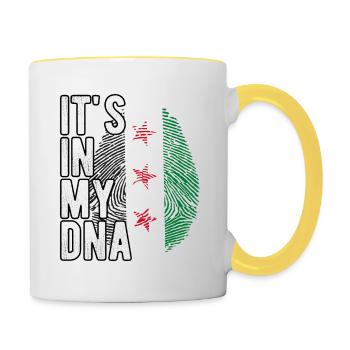 Syria revolution flag Its in my Dna Classic T-Shir - Contrasting Mug - white/yellow - Right