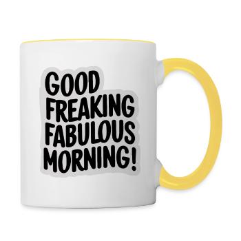GOOD MORNING! - Contrasting Mug - white/yellow - Right
