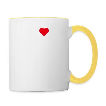 I Love London Colosseum Cool United Kingdom Heart - Tasse zweifarbig - Weiß/Gelb - Rechts