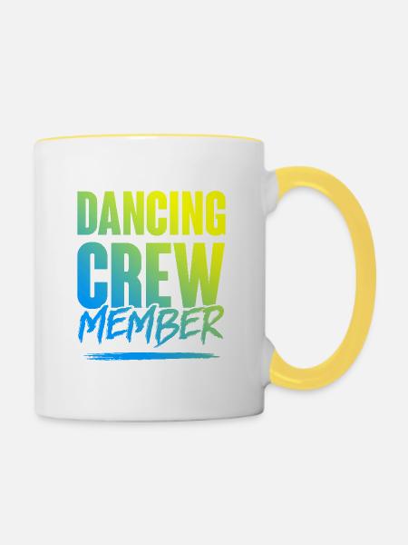 Dancing Crew - Tasse zweifarbig - Weiß/Gelb