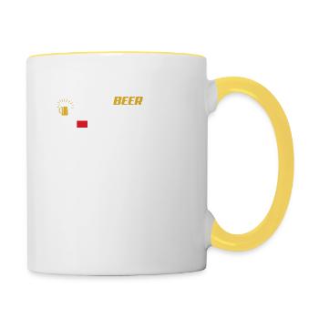 My Beer Light Goes On - Amateur de bière drôle - Mug contrasté - blanc/jaune - Droite
