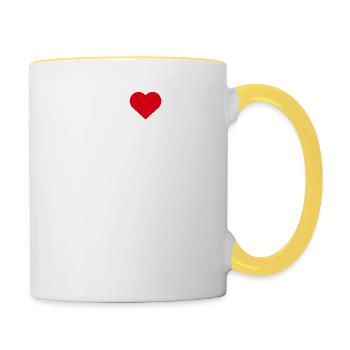 I Love London Cool Empire Paris France Tower Humor - Contrasting Mug - white/yellow - Right