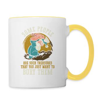 Some people are so valuable that you can make them - Contrasting Mug - white/yellow - Right