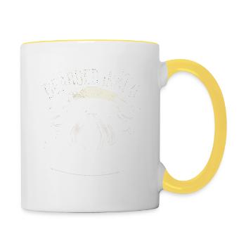 Bearded Inked & Awesome - Tasse zweifarbig - Weiß/Gelb - Rechts
