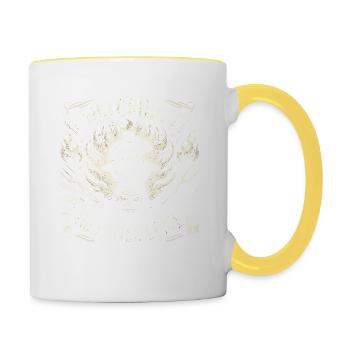Wenn Sie grillen, werden sie kommen - Tasse zweifarbig - Weiß/Gelb - Rechts