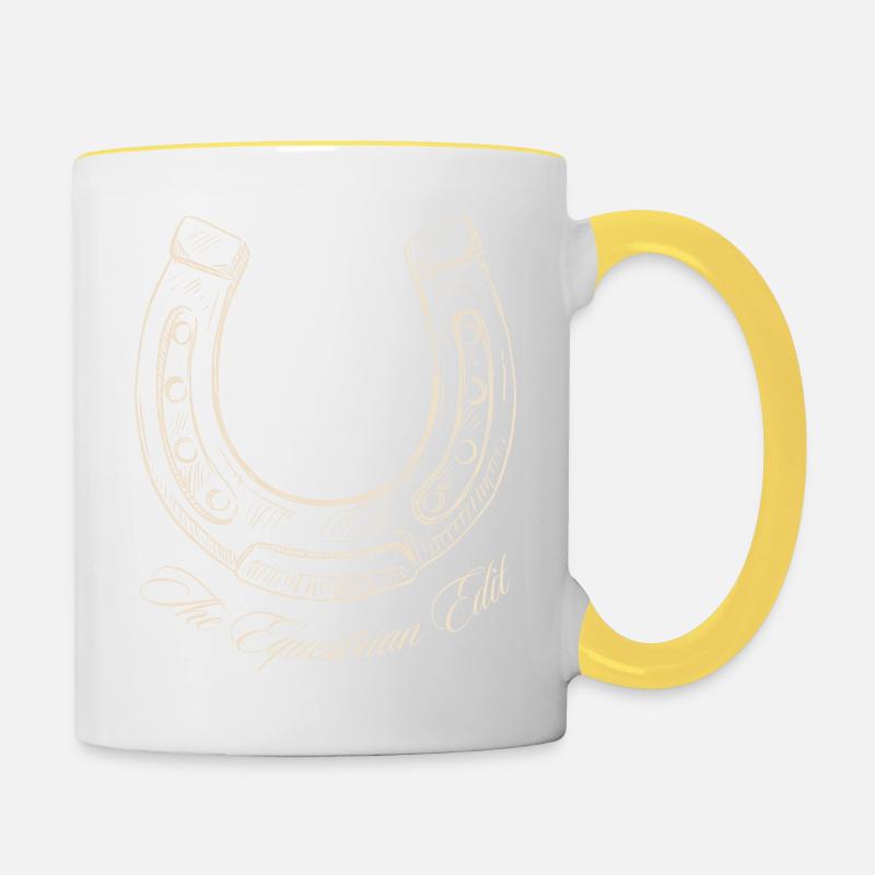 Horseshoe The Equestrian Edit - Tasse zweifarbig - Weiß/Gelb