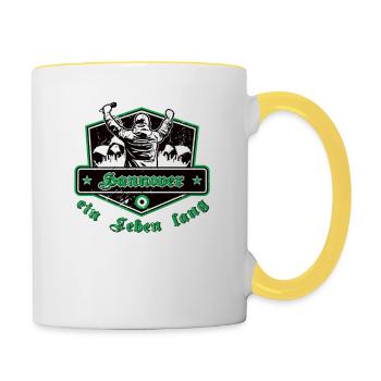 Hannover ein Leben Lang No II - Tasse zweifarbig - Weiß/Gelb - Rechts
