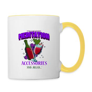 wine meditation - Contrasting Mug - white/yellow - Right