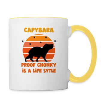 capybara - Contrasting Mug - white/yellow - Right