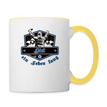 Kiel ein Leben Lang No II - Tasse zweifarbig - Weiß/Gelb - Rechts