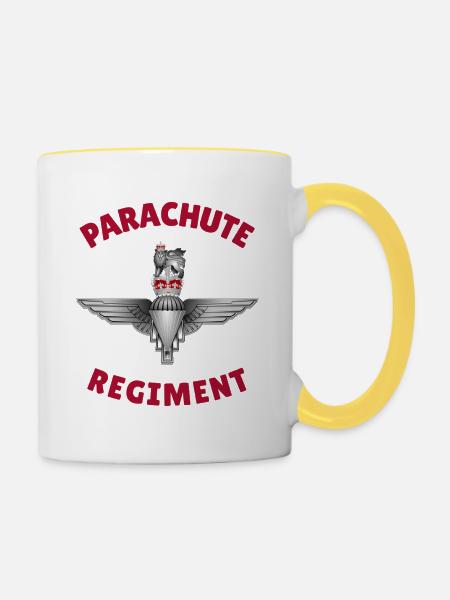 Fallschirmjäger-Regiment - Tasse zweifarbig - Weiß/Gelb