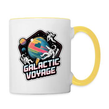 VOYAGE GALACTIQUE - Mug contrasté - blanc/jaune - Droite