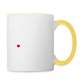 I Love Eiffelturm Niederlande Coole Amsterdam Flagge - Tasse zweifarbig - Weiß/Gelb - Rechts