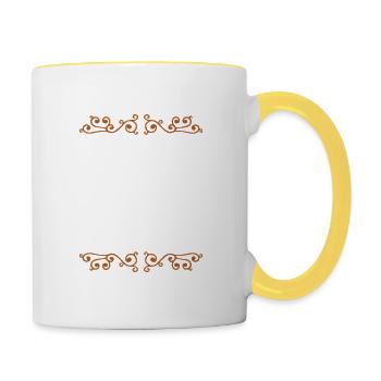 Mma Crew - Tasse zweifarbig - Weiß/Gelb - Rechts