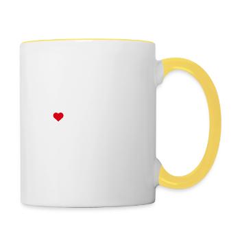 J’aime Bangkok Cool Golden Gate Bridge Heart Flag - Mug contrasté - blanc/jaune - Droite