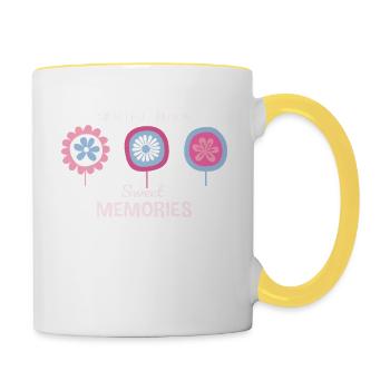 Vintage Floral Candy - Tasse zweifarbig - Weiß/Gelb - Rechts