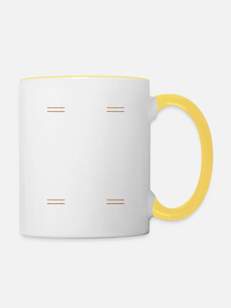 Drinking Team - Tasse zweifarbig - Weiß/Gelb
