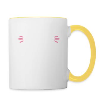 Bandmom Dit Défilé de fanfare de l’école - Mug contrasté - blanc/jaune - Droite