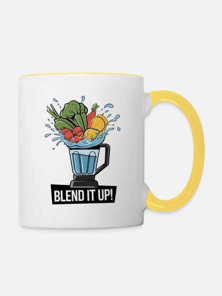 MISCHEN SIE ES - Tasse zweifarbig - Weiß/Gelb
