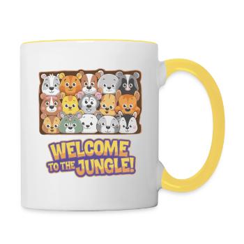 MOUNTED ANIMAL HEADS - Contrasting Mug - white/yellow - Right