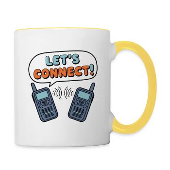 WALKIE TALKIES - Tasse zweifarbig - Weiß/Gelb - Rechts
