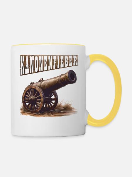 KANONENFIEBER - Tasse zweifarbig - Weiß/Gelb