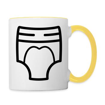 Schicht - Tasse zweifarbig - Weiß/Gelb - Rechts