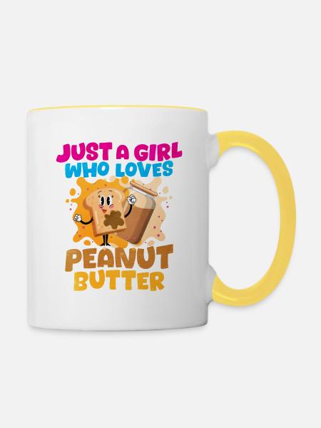 Erdnussbutter - Tasse zweifarbig - Weiß/Gelb