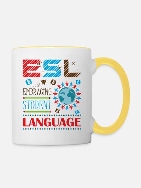 ESL-Lehrer ESL Unterricht - Tasse zweifarbig - Weiß/Gelb