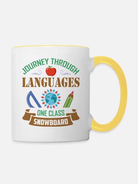 ESL-Lehrer ESL Unterricht - Tasse zweifarbig - Weiß/Gelb