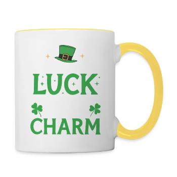 Who Needs Luck When You've Got This Much Charm - Contrasting Mug - white/yellow - Right