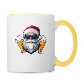Noël Tout Artboard 1 Exemplaire 3 - Mug contrasté - blanc/jaune - Droite