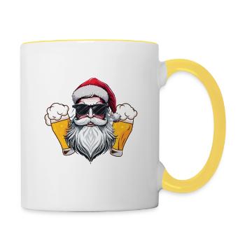 Noël Tout Artboard 1 Exemplaire 2 - Mug contrasté - blanc/jaune - Droite