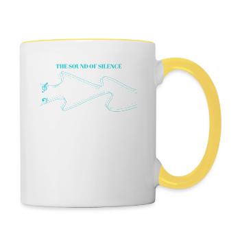 The Sound Of Silence Music Lover Design - Contrasting Mug - white/yellow - Right