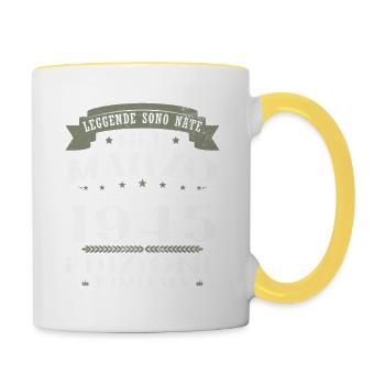 March 1945 Vintage Gift de cumpleaños - Contrasting Mug - white/yellow - Right