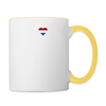 I Love Chicago Cool Netherlands Wrong Flags Lover - Contrasting Mug - white/yellow - Right