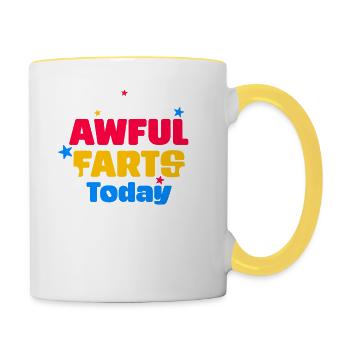 Aujourd’hui, Terrible Pets, Humour, Déclaration - Mug contrasté - blanc/jaune - Droite