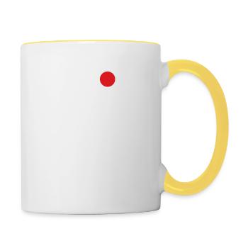 I Love LA Cool Wrong Flag Japan Lover Los Angeles - Tasse zweifarbig - Weiß/Gelb - Rechts