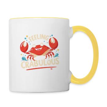 Feeling Crabulous - Tasse zweifarbig - Weiß/Gelb - Rechts