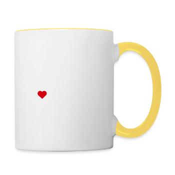 I Love Madrid Cool Heart Flag Empire Spain Lover - Contrasting Mug - white/yellow - Right