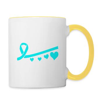 Trouble anxieux Trouble anxieux - Mug contrasté - blanc/jaune - Droite