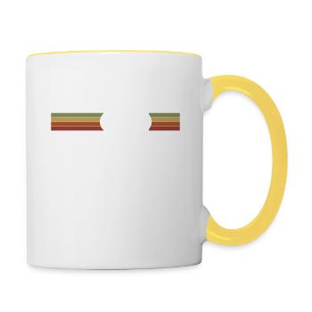 Father's Day Vintage Bicycle Cyclist - Contrasting Mug - white/yellow - Right