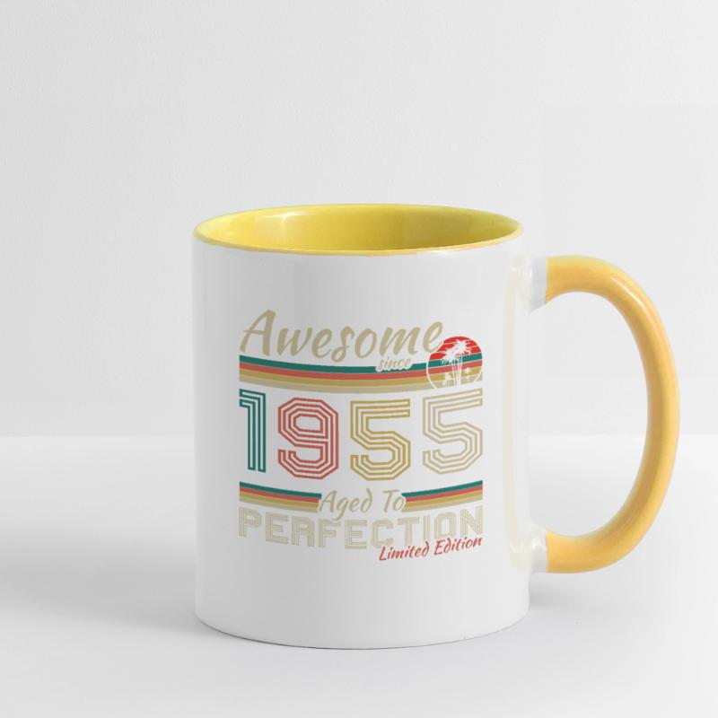 1955 Vintage Retro Jubiläumsgeschenk Tasse zweifarbig