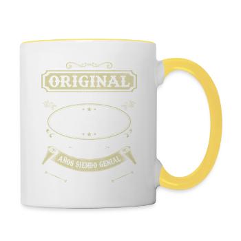 30 Jahre 1995 Vintage Jubiläumsgeschenk - Tasse zweifarbig - Weiß/Gelb - Rechts