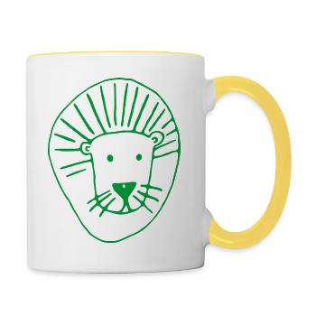 LOEWE green - Tasse zweifarbig - Weiß/Gelb - Rechts