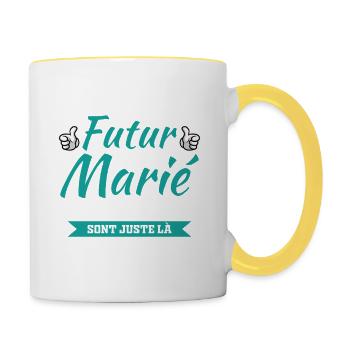 I'm the Groom-to-be Humor Gift-to-Groom - Contrasting Mug - white/yellow - Right