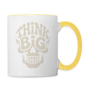 DENKEN SIE GROSS - Tasse zweifarbig - Weiß/Gelb - Rechts